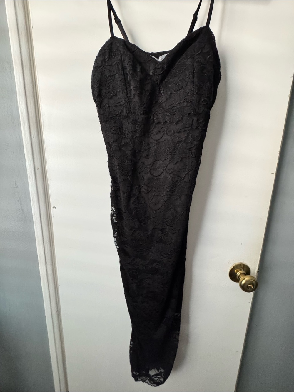 Sans Souci Black Lace Slip Dress Size Medium